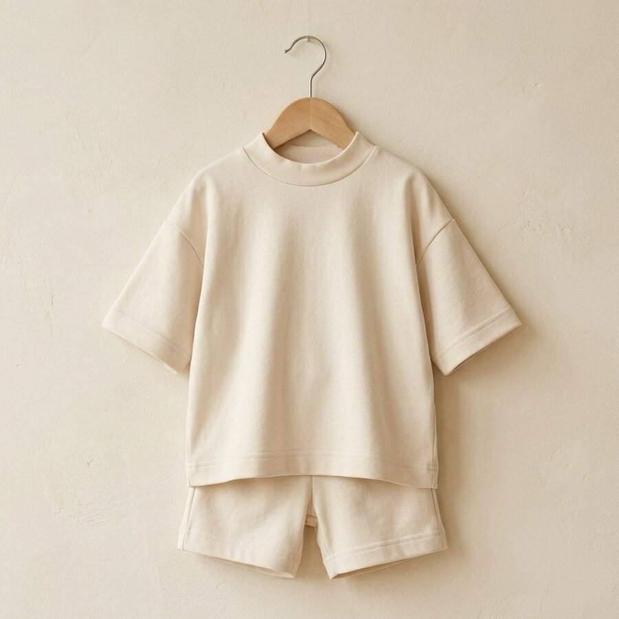Conjunto Oversize infantil, cor Marfim